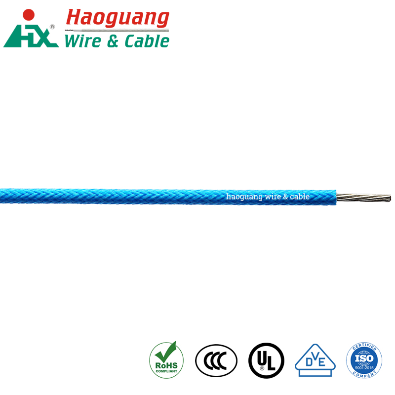 3C 60245IEC 03 (YG) Silicone Rubber Braided Fiberglass Single Core Cable