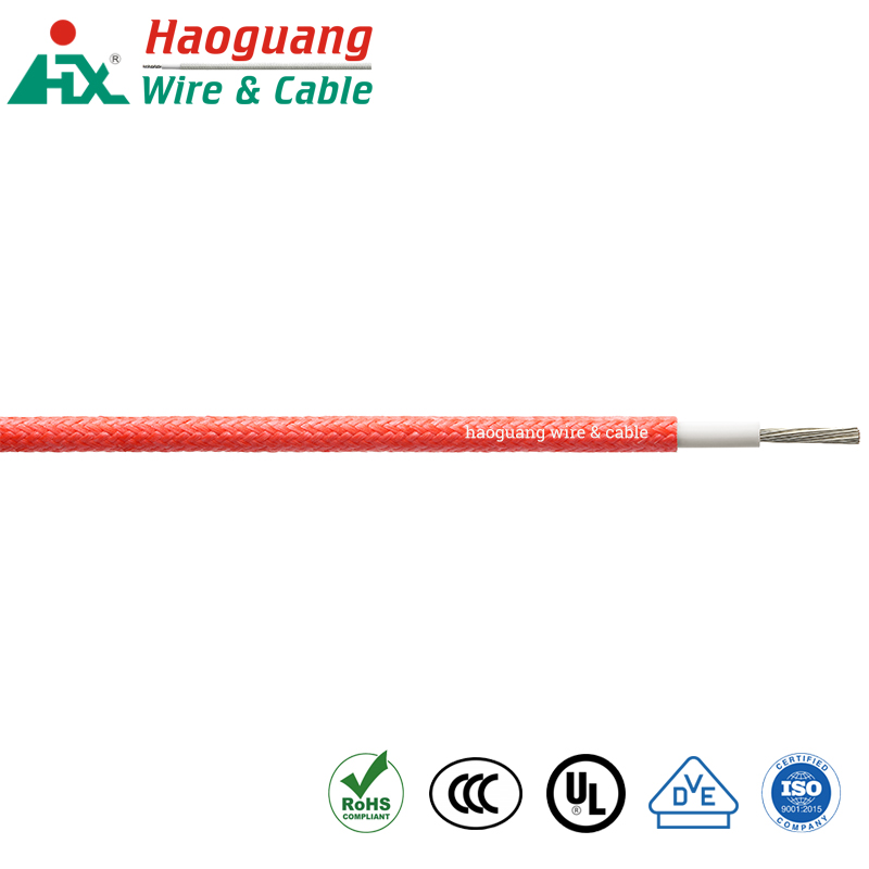 Heat Resistant VDE H05SJ-K Fiber Braided Rubber Single Core Cable