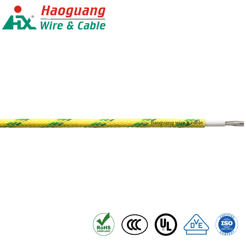 UL 3122 Fiber Braided Silicone Rubber Single Core Cable para sa Pag-iilaw